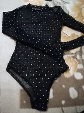 Body Sexy de manga larga para mujer, Body de malla transparente de una pieza, monos, camiseta, Tops, ropa de calle, nuevo