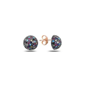 Angemiel 925 Sterling Silver Mixed Zircon Stone 9mm Half Ball Earrings-Rose Gold Plated
Angemiel 925 Sterling Silver Mixed Zircon Stone 9mm Half Ball Earrings-Rose Gold Plated