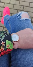 Reloj analógico con correa de cuero y cuarzo para mujer, accesorio de pulsera con correa de cuero, estilo clásico y redondo