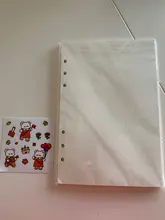Hojas sueltas de recambio para cuaderno, accesorio de papelería con índice para archivador, para negocios y planes semanales o mensuales, A5 A6, 45 uds.