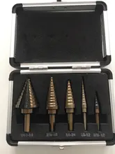 Broca de paso Hss Cobalto, orificios múltiples, 50 tamaños, titanio de cobalto, broca de paso, taladro perforador, herramienta cortadora de agujeros, 5 uds.