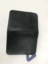 Tarjetero de cuero para hombre y mujer, billetera plegable para tarjetas de identificación y de crédito, cubierta de viaje para pasaporte de negocios Vintage