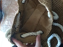 Mochila de paja de verano para mujer, bolso de playa hecho a mano con cordón, bolso de hombro tejido de ganchillo, bolsa de viaje