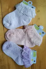 YWHUANSEN 0 a 6 años bebé niño pequeño niñas con volantes de encaje tobillo algodón calcetines vestido princesa verano algodón ojal calcetines con flores