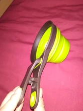 Cuenco plegable para mascotas, cuchara de comida, bolsa de comida, tazón de agua, taza medidora, cuchara de comida para perros, 1 ud.