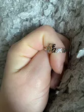 Anillo de nombre oro personalizado, anillos de acero inoxidable para mujer, anillo de letras iniciales personalizado