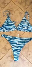 Conjunto de Bikini con estampado de cebra para mujer, conjunto de Bikini con Push-up, correas para trajes de baño, ropa de playa de dos piezas, Bikini acolchado, n. ° 40