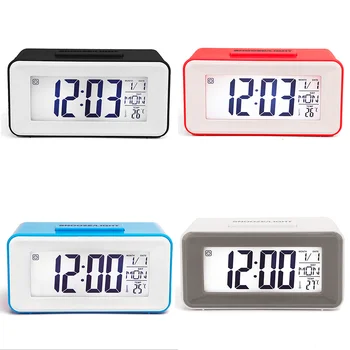 Bedside Blue Digital Alarm Clock with Digital LCD Screen, Alarm with Temperature and Calendar included, with Different
Bedside Blue Digital Alarm Clock with Digital LCD Screen, Alarm with Temperature and Calendar included, with Different
