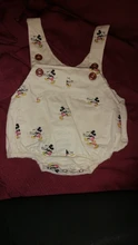 Disney-mameluco para bebé recién nacido, Mickey Mouse, sin mangas, para niños y niñas, con botón sólido, informal, con tirantes, pelele triangular
