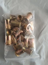 NINDEJIN-tuerca de remache de cabeza plana, m3 m4 m5 m6 m8 m10 m12 de acero inoxidable rivnut, sombrero con remaches chapados en zinc, 2-30 Uds.