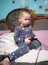 Pijama ropa de bebé con cuello redondo para niños, ropa de dormir de dibujos animados para niños, ropa de dormir de algodón para niños y niñas, Conjunto de pijama de animales