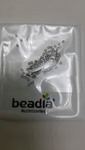 Abalorios de rodio de 2mm, 2g(100 Uds.), accesorios de joyería para DIY, cuentas para collar, pulsera, fabricación de joyas