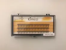 Kimcci-pestañas postizas individuales largas naturales, 60 mechones/cajas, maquillaje 10D, extensión de pestaña de visón