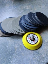 Surtido de lijas en seco y húmedo, disco de lijadora de arena 80-7000, 3 pulgadas, 75mm, con gancho y almohadilla de lijado de bucle para madera, 50 Uds.