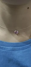 Collar de hilo de pescar transparente para mujer, gargantilla de diamantes de imitación, colgante de cadena Invisible, joyería femenina