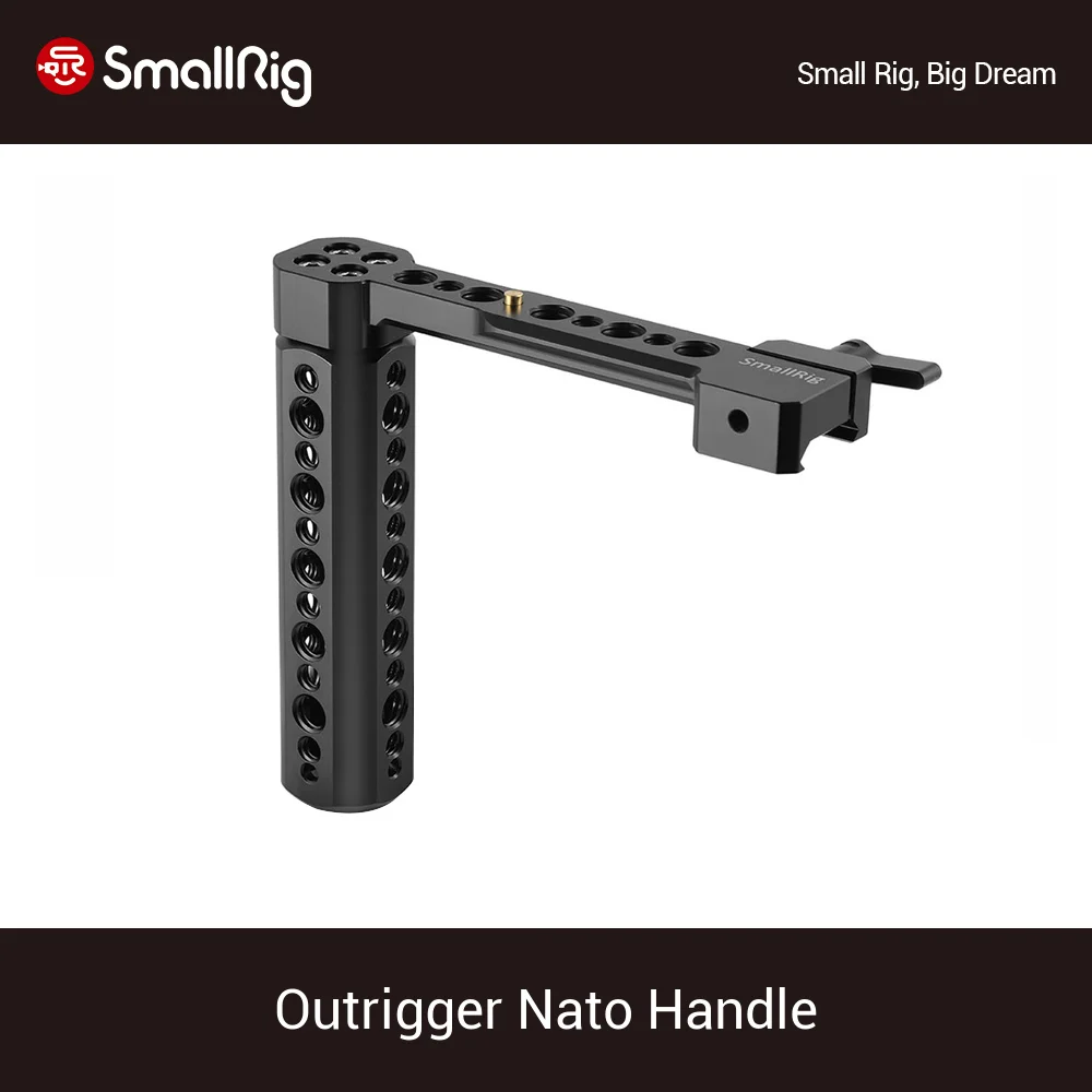 SmallRig Camera Top Handle Outrigger Nato Handle Mount with 1/4 and 3/8 Threaded Holes for DSLR Camera Cage Handle Kit - 1534
SmallRig Camera Top Handle Outrigger Nato Handle Mount with 1/4 and 3/8 Threaded Holes for DSLR Camera Cage Handle Kit - 1534