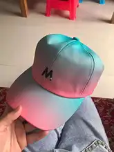 Gorra de béisbol con letras degradadas para mujer, gorro de béisbol con letras bordadas estéreo de Color coreano para primavera y verano