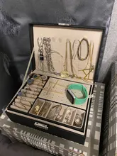 Stud-Ornament Jewelry-Box Storage-Box Earrings Multi-Function Large High-Capacity Double-Layer