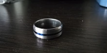 Letdiffery-anillos con surcos Negro Azul, anillos de acero inoxidable Midi para hombre, Charm, joyería para hombre, Dropshipping, gran oferta