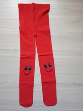 Medias de terciopelo con cara sonriente para niñas, medias de alta elasticidad para niños de 3 a 7 años, Otoño, 2016