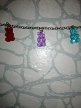 7 colores Rainbow Pride Cute Jelly Bear Gummy Collares para mujeres niñas Cool Punk Hip Hop Resina Collares Accesorios