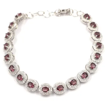 10x8mm SheCrown Created Purple Amethyst Zircon Woman's Wedding Silver Bracelet 8-9.0inch
10x8mm SheCrown Created Purple Amethyst Zircon Woman's Wedding Silver Bracelet 8-9.0inch