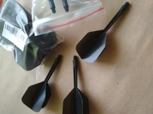 12 juegos 2BA dardo con rosca ejes con dardos transparentes-Negro