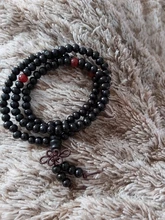 Pulseras de madera de sándalo Natural para hombres y mujeres, brazaletes con cuentas de ébano negro, nudo de oración de madera budista, 9 estilos, 6mm