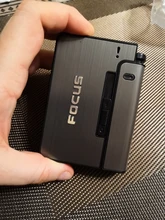 Case Lighter Gadget-Tools Cigarette-Boxes Christmas-Gifts Automatic Metal Women 10PCS