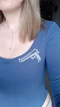 Mono Sexy de manga larga con cuello en U para mujer, pelele ajustado con bordado de Color sólido multicolor