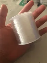 1 rollo/lote Diy cuentas de cristal cordón elástico línea elástica redonda diámetro 0,5mm-1,5mm para la fabricación de joyas Hilo de hilo al por mayor