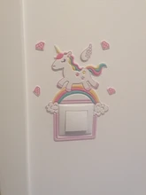 Switch-Cover Wall-Sticker Outlet Unicorn Room-Decor Luminous-Switch Flamingo Silicone