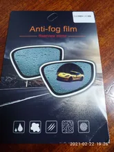 Película de niebla para coche, revestimiento antiniebla, resistente a la lluvia, hidrofóbica, retrovisor, película protectora para espejo, 1 par, Envío Gratis