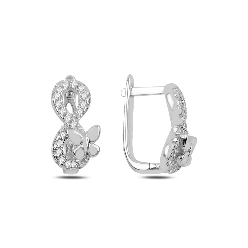 Silver 925 Sterling Zircon Cubic Zirconia Eternity J Earrings
Silver 925 Sterling Zircon Cubic Zirconia Eternity J Earrings