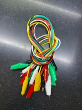 Alligator-Clip Battery Power-Cord Electric-Clamp DIY Small 10pcs Color Sheath 50cm Test-Clamp.28mm35mm45mm