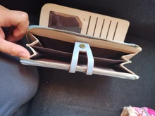 Unishow-cartera larga de mano para mujer, monedero grande, informal, sólido, con monedero, tarjetero para teléfono móvil