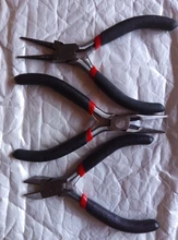 3 unids/set joyería de Juego de alicates de acero inoxidable nariz de aguja alicates de la joyería de mano negro Herramienta 11-13cm herramienta de la joyería conjuntos