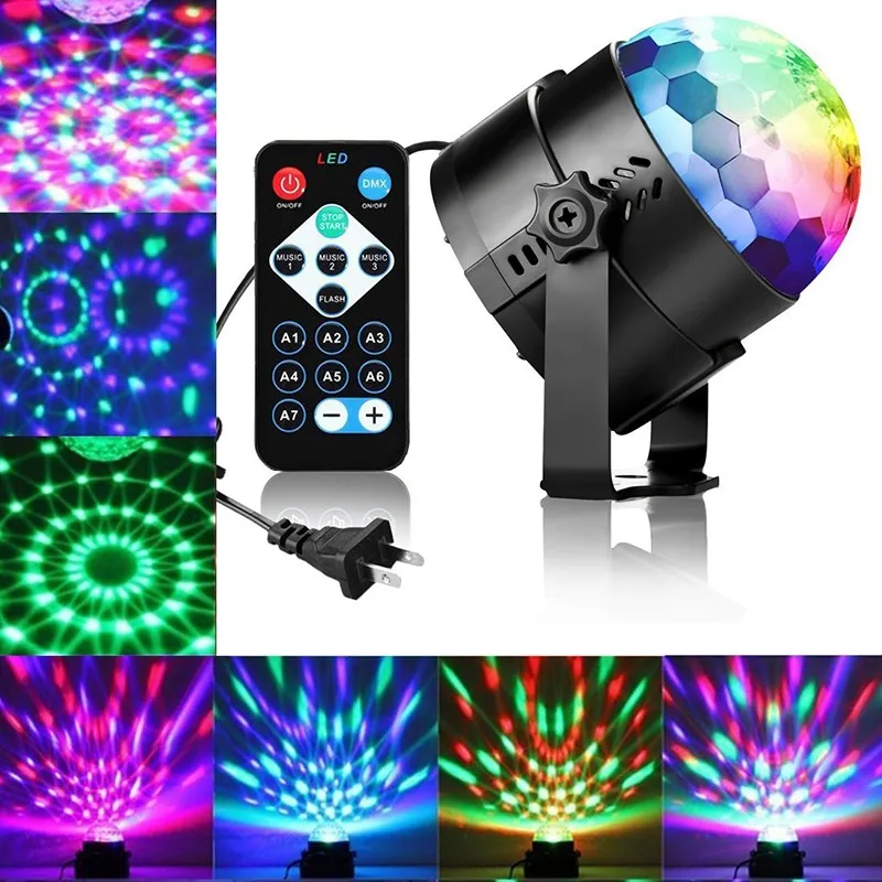 3W RGB LED Stage Lights Sound Activated Remote Control Disco Magic Ball Light for Home Christmas Party Night Light
3W RGB LED Stage Lights Sound Activated Remote Control Disco Magic Ball Light for Home Christmas Party Night Light