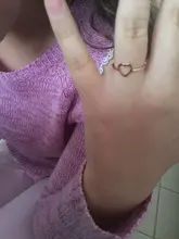 CACANA Acero inoxidable Luckyoverflow mejor amigo nueva moda Color oro en forma de corazón anillos de boda para mujer joyería regalo W41