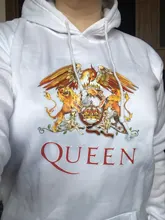 Sudadera con capucha y LOGO de Queen Band para hombre, ropa de calle, Jersey de algodón, talla grande, bonita, larga, cálida, roja