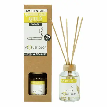 Ambientair. 50ml Rod odor air freshener. Mikado anti-tobacco air freshener, diffuser with rattan sticks.
Ambientair. 50ml Rod odor air freshener. Mikado anti-tobacco air freshener, diffuser with rattan sticks.