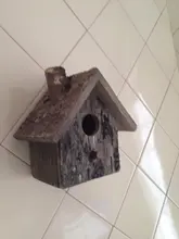 Nido de ave de madera pájaro colgante casa jaula de pájaros de madera Natural lugar de descanso Casa de pájaros al aire libre montada en la pared caja de madera