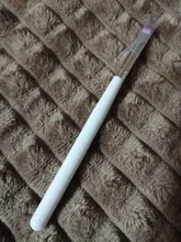 Pincel de Gel para uñas, pincel para pintar, herramienta de belleza, pelo púrpura con mango blanco, 1 ud.