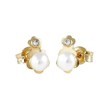 Earrings 18k Yellow Gold model Hardware 2 Cultured Pearl 3mm. 2 zircons Measurement: 7,5x5mm.
Earrings 18k Yellow Gold model Hardware 2 Cultured Pearl 3mm. 2 zircons Measurement: 7,5x5mm.