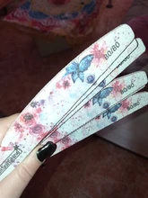 6pc mezclar archivos de uñas fuerte papel de lija lavable las uñas de Emery Board 80/100/150/180/240/320 Grit Lima un ongle manicura pulidora