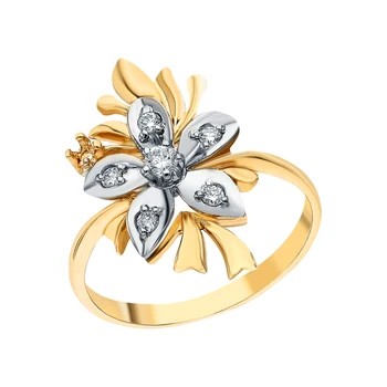 Gold ring with diamonds sunlight sample 585
Gold ring with diamonds sunlight sample 585