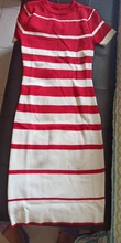 H Han Queen-Vestidos de punto a rayas para mujer, vestido de otoño Vintage, Bodycon de tubo para oficina, vestido elegante sencillo de fondo