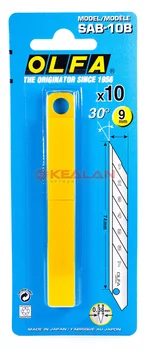 Olfa ol-sab-10b blade segmented, sharp-angle, 9mm, 10 PCs. 
Olfa ol-sab-10b blade segmented, sharp-angle, 9mm, 10 PCs.