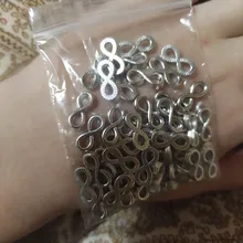 50 Uds. De abalorios de eslabones Infinity, conectores con forma de símbolo de 12x5mm, colgantes de Color plateado Bronce Antiguo, joyería tibetana
