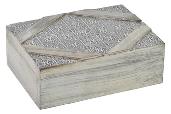Jewelry box wood aluminum ethnic style 22X14X6
Jewelry box wood aluminum ethnic style 22X14X6